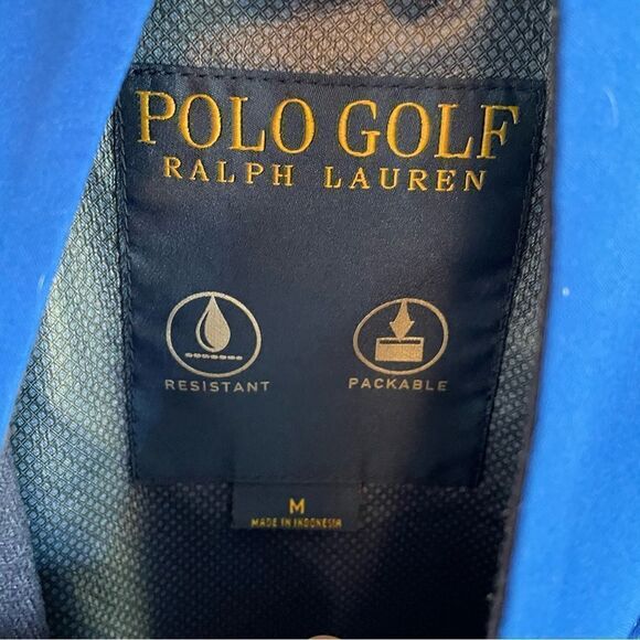 Men’s Polo Ralph Lauren Royal Blue vest size M waterproof packable lightweight - Picture 3 of 4
